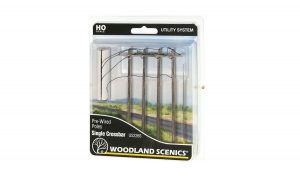 Utility Pre-Wired Poles - Single Crossbar - HO Scale